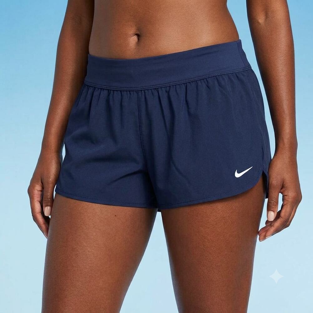 NWT Nike Swim Board Shorts Women XXL Midnight Navy Lined NESS8202-440 Athletic